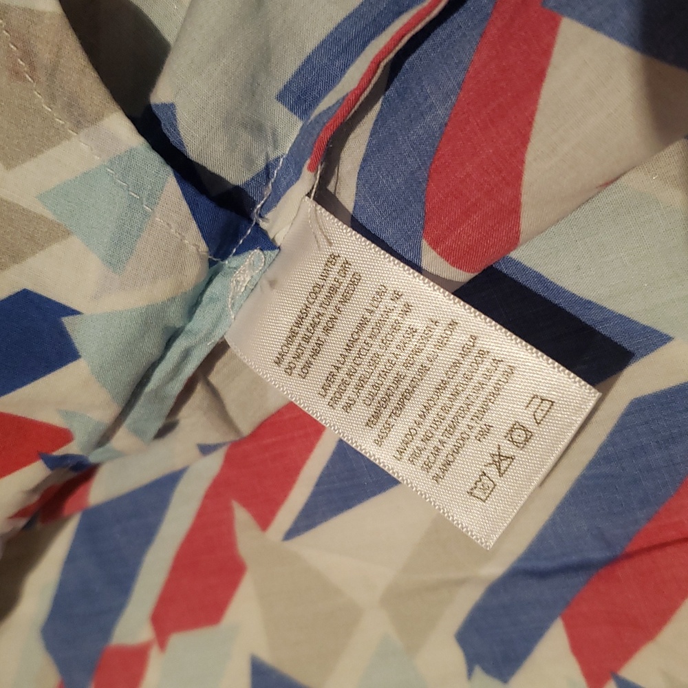 ONIA New Swim Cover-Up Shirt Dress Geo Print Button Pockets Cotton NWT Womens L - Picture 13 of 14